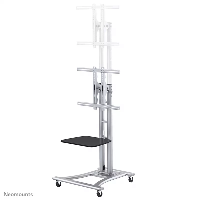 Neomounts PLASMA-M1800E soporte móvil para TV 27-70 pulgadas, plata, soporte de suelo portátil, acero, 50 kg, 68,6 cm (27 pulgadas), 177,8 cm (70 pulgadas)