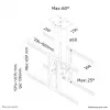Neomounts PLASMA-C100D soporte de techo doble para monitor/TV 37-75 pulgadas - h 67-107 cm