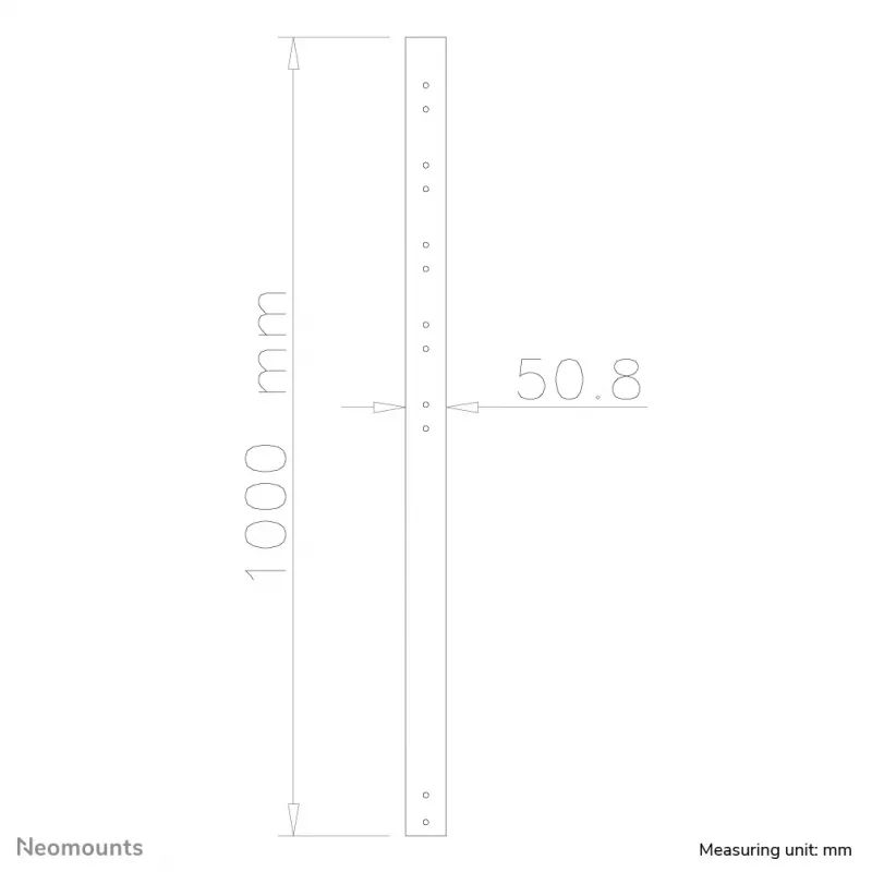 Neomounts FPMA-CP100 barra de extensión para soporte de techo de TV - H 100 cm