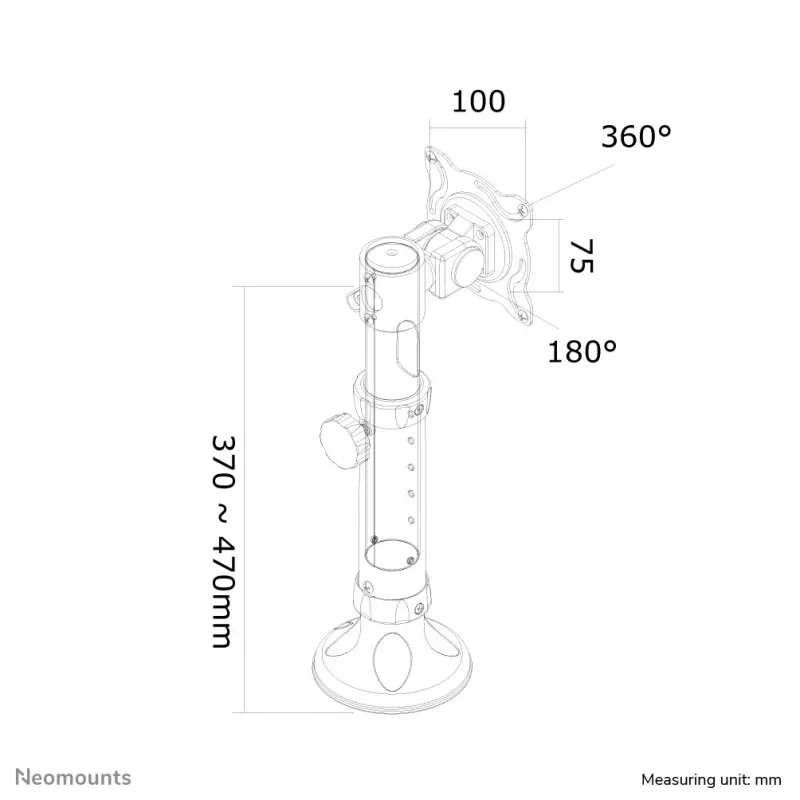 Neomounts FPMA-D025SILVER soporte para monitor 10–30 pulgadas – inclinable