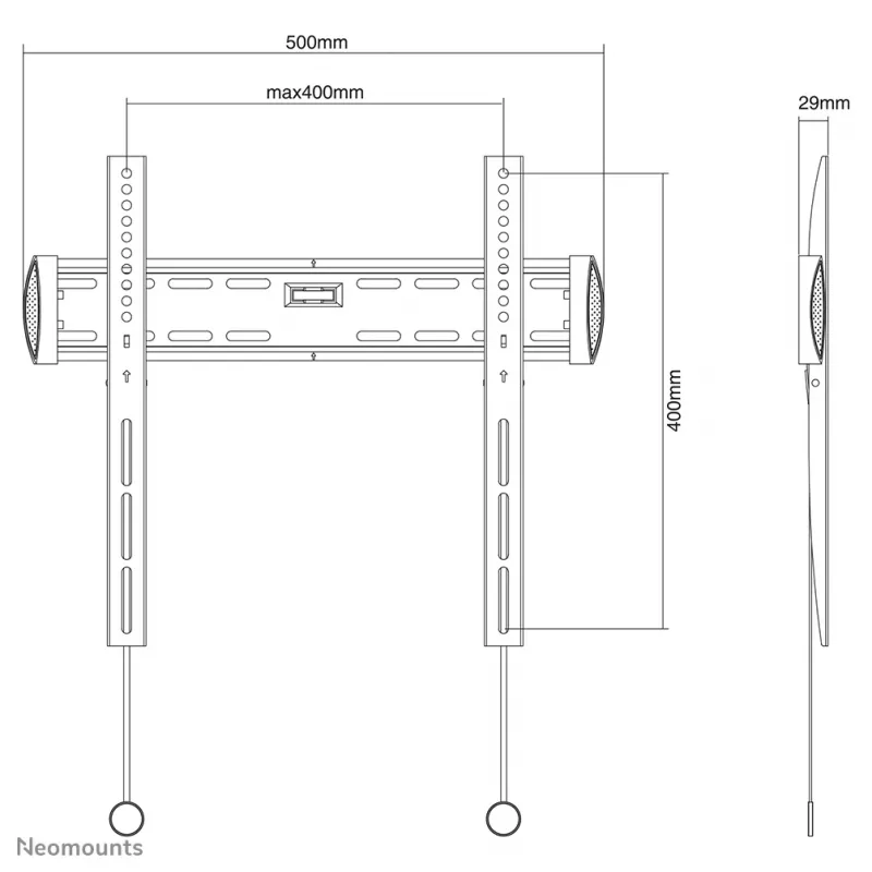 Neomounts NM-W340Negro soporte de pared para TV 32-55 pulgadas – ultraplano