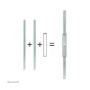Neomounts FPMA-CPCONNECTSILVER conector de mástil de extensión, plata, acero, 50 kg, techo, 0 - 172 mm, 0 - 60 mm