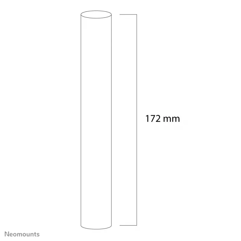 Neomounts FPMA-CPCONNECTSILVER conector de mástil de extensión, plata, acero, 50 kg, techo, 0 - 172 mm, 0 - 60 mm