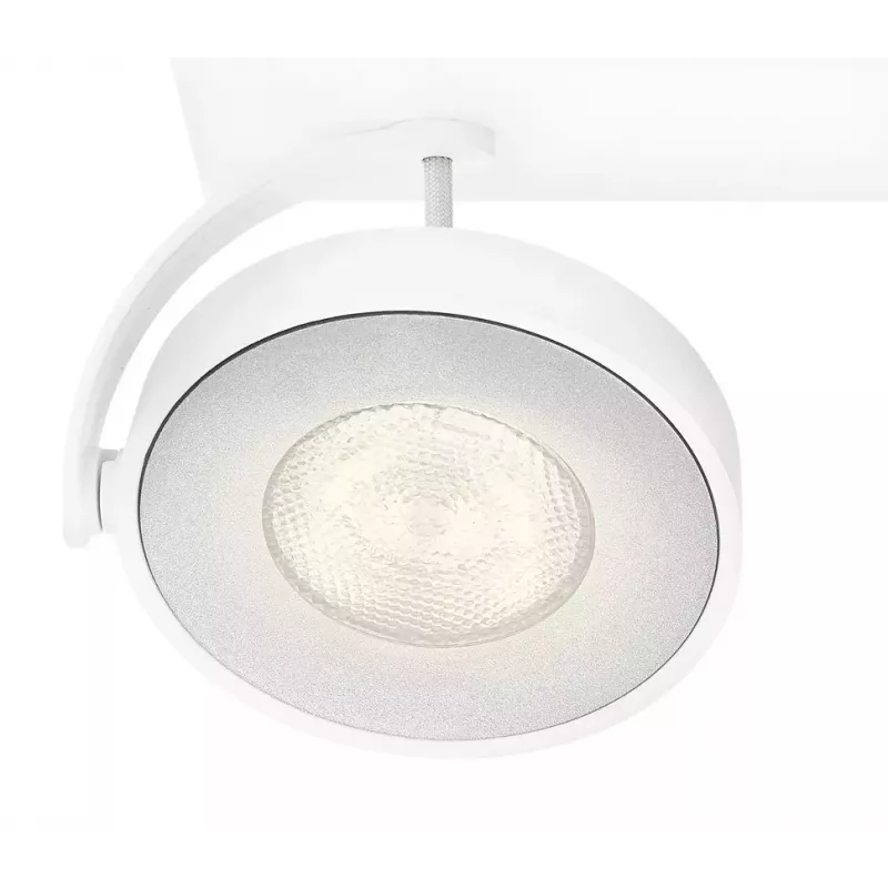 Foco LED de superficie Signify Philips Dimmable Clockwork 6,5W, 500 lm, 2700 K, IP20, blanco