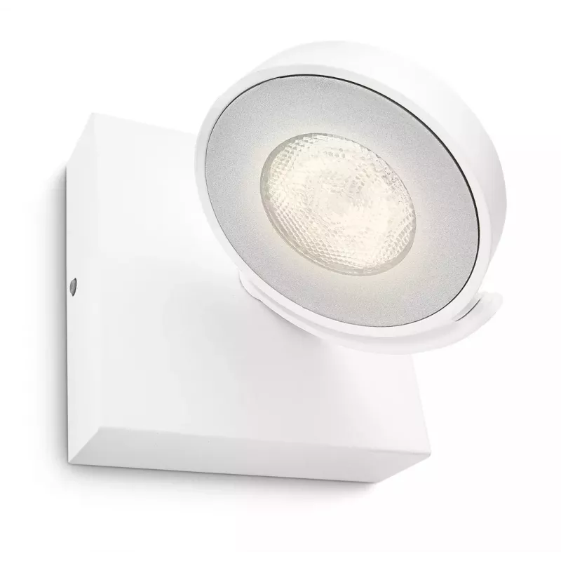 Foco LED de superficie Signify Philips Dimmable Clockwork 6,5W, 500 lm, 2700 K, IP20, blanco