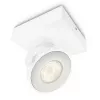 Foco LED de superficie Signify Philips Dimmable Clockwork 6,5W, 500 lm, 2700 K, IP20, blanco