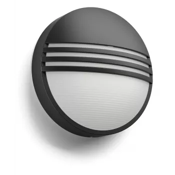Aplique de pared exterior Philips myGarden 172963016 LED 6W, bombilla no reemplazable, negro/blanco, carcasa de resina, 214×78 mm