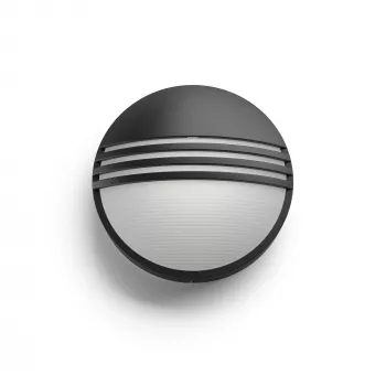 Aplique de pared exterior Philips myGarden 172963016 LED 6W, bombilla no reemplazable, negro/blanco, carcasa de resina, 214×78 mm