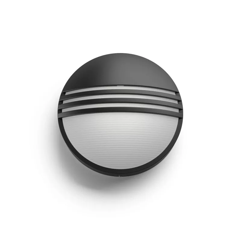 Aplique de pared exterior Philips myGarden 172963016 LED 6W, bombilla no reemplazable, negro/blanco, carcasa de resina, 214×78 mm