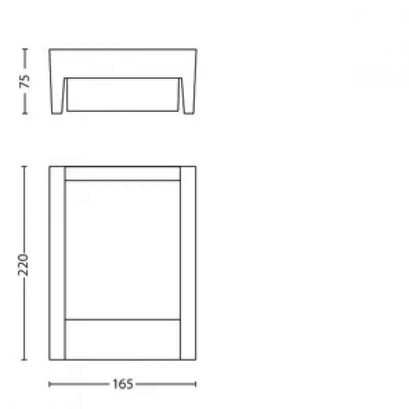 Aplique de pared exterior Philips myGarden Arbour 6 W LED, aluminio, negro, 220–240 V, 75 × 166 × 166 mm