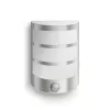 Aplique de pared exterior Philips myGarden Python 5,5 W LED, acero inoxidable/blanco, sensor IR, 220–240 V