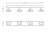 Philips WarmGlow LED Clockwork lámpara de techo/pared 4x LED, 18 W total, 2700 K, 2000 lm, regulable, IP20, blanco