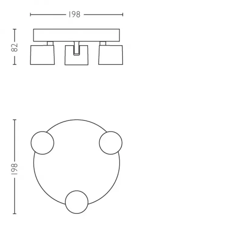 Philips WarmGlow LED Star lámpara de techo/pared 3x 16,5W