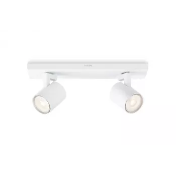 Lámpara de superficie Philips myLiving 5309231P0, GU10 LED 7 W, 2700 K, 255 lm, 2 luces, regulable, blanco