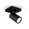 Philips myLiving Kosipo Foco de techo/pared, lámpara de superficie, GU10, 1 bombilla, LED, 220-240 V, negro