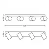 Philips myLiving Kosipo Foco de techo/pared 4x, foco de superficie, GU10, 4 bombillas, LED, 220-240 V, negro