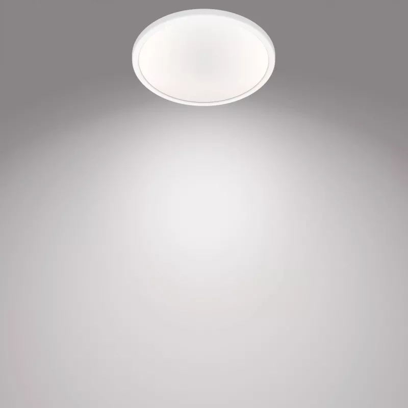 Lámpara de techo Philips Functional Super fina 15 W LED, redonda, 250 mm, 220–240 V, blanca