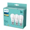 Philips lámpara LED E27 paquete de 3, equivalente a 100 W, 2700 K