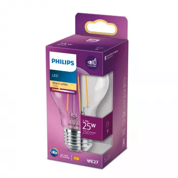 Philips Bombilla LED blanco cálido 2700 K 2,2 W E27 E