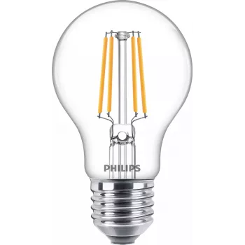 Philips Filament Bulb Clear 40W A60 E27 x3, 4,3 W, 40 W, E27, 470 lm, 15000 h, blanco cálido