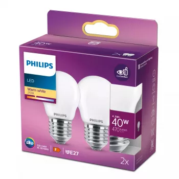 Philips Lámpara LED blanco cálido 2700 K 4,3 W E27 F