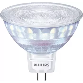 Bombilla de foco Philips MR16 GU5.3 7W (equivale a 50W), 621 lm, 2200K blanco cálido, ángulo de apertura 36°, CRI 80, 15000 h
