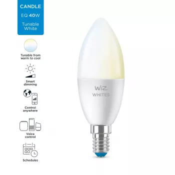 Lámpara inteligente WiZ Candle 40 W C37 E14 Wi-Fi blanco