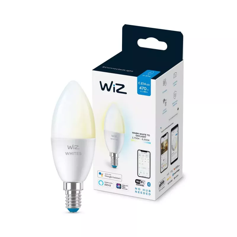 Lámpara inteligente WiZ Candle 40 W C37 E14 Wi-Fi blanco