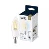 Bombilla inteligente WiZ Filament Candle transparente 4,9 W C35 E14 Wi-Fi blanco