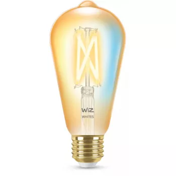 Bombilla inteligente WiZ Filament Bulb ámbar 6.7W ST64 E27 Wi-Fi dorado