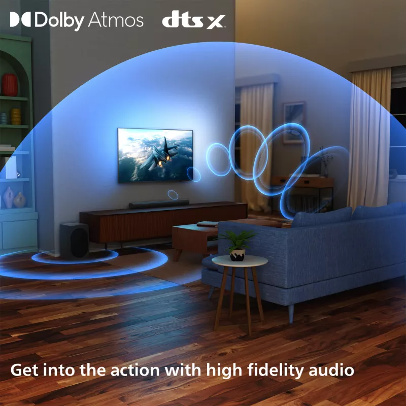 Barra de sonido Philips TAB6100/10 2.1 canales 80 W RMS Dolby Atmos