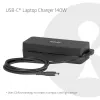 Cargador para portátil USB-C CLUB 3D 140W, alimentación de red, compatibilidad universal, cable de 1 m, negro