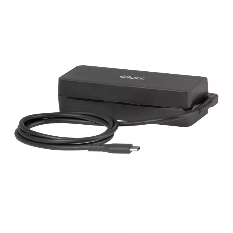 Cargador para portátil USB-C CLUB 3D 140W, alimentación de red, compatibilidad universal, cable de 1 m, negro