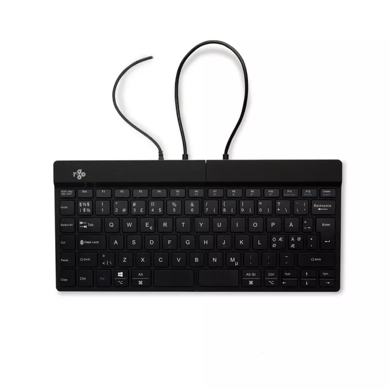 R-Go Tools teclado ergonómico R-Go Split Break v2 con software Break, teclado ergonómico dividido, QWERTY (NORDIC), con cable, negro