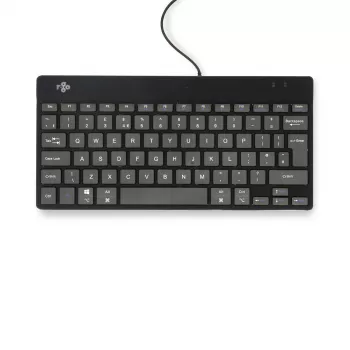 R-Go Tools teclado ergonómico R-Go Compact Break, teclado compacto con software de pausas, QWERTY (UK), con cable, negro