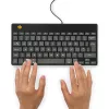 R-Go Tools teclado ergonómico R-Go Compact Break, teclado compacto con software de pausas, QWERTY (UK), con cable, negro