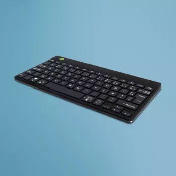 Teclado ergonómico R-Go Tools R-Go Compact Break, teclado compacto con software de pausas, AZERTY (FR), Bluetooth, negro