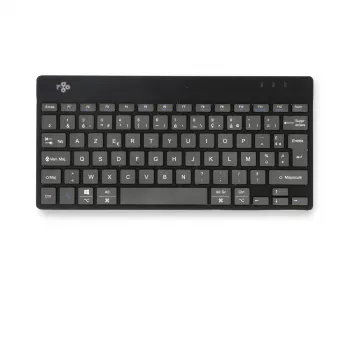 Teclado ergonómico R-Go Tools R-Go Compact Break, teclado compacto con software de pausas, AZERTY (FR), Bluetooth, negro