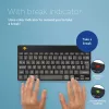 Teclado ergonómico R-Go Tools R-Go Compact Break, teclado compacto con software de pausas, AZERTY (FR), Bluetooth, negro