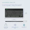 Teclado ergonómico R-Go Tools R-Go Compact Break, teclado compacto con software de pausas, AZERTY (FR), Bluetooth, negro