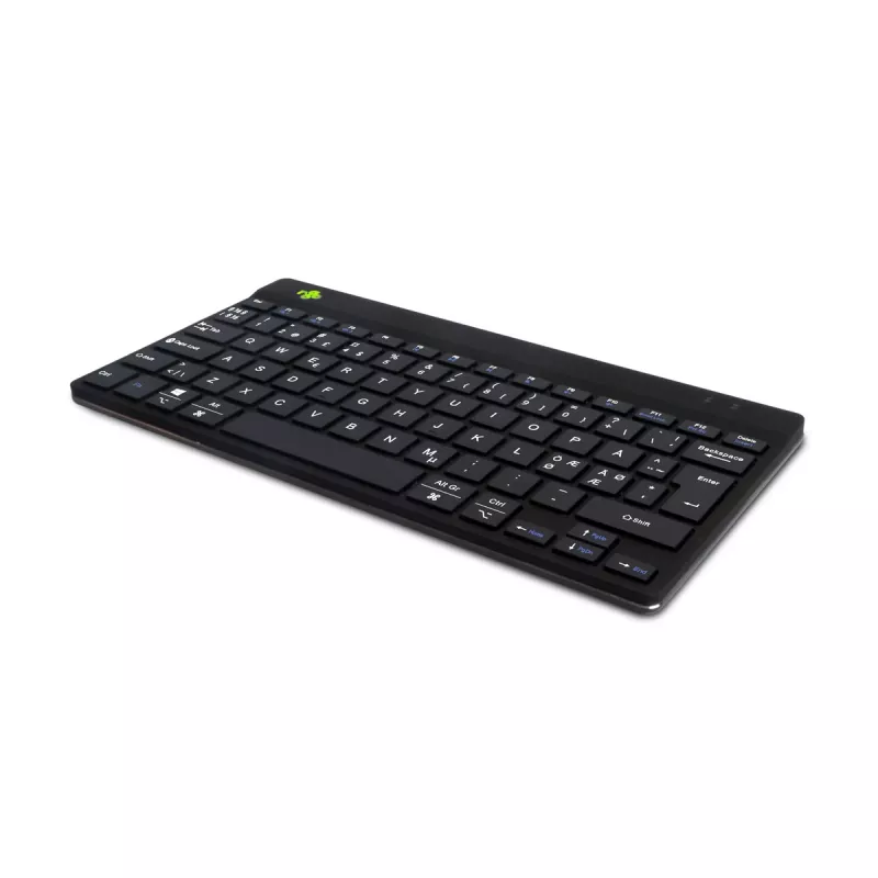 R-Go Tools teclado ergonómico R-Go Compact Break, teclado compacto con software Break, QWERTY (NORDIC), Bluetooth, negro