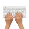 R-Go Tools teclado ergonómico R-Go Compact Break, teclado compacto con software de pausas, QWERTY (NORDIC), Bluetooth, blanco