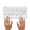 R-Go Tools teclado ergonómico R-Go Compact Break, teclado compacto con software de pausas, QWERTY (NORDIC), Bluetooth, blanco