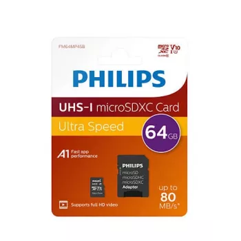 Philips FM64MP45B/00 tarjeta de memoria 64 GB MicroSDXC UHS-I Class 10