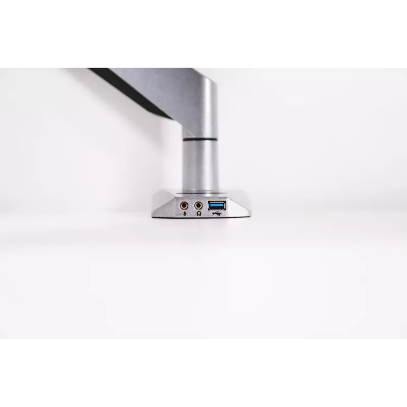 BakkerElkhuizen Smart Office 11 brazo para monitor individual, Clamp/Grommet, 9 kg, 25.4 cm (10 pulgadas), 68.6 cm (27 pulgadas), 100 x 100 mm, negro, plata