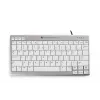 BakkerElkhuizen UltraBoard 950 BE Azerty, Mini, con cable, USB, interruptor de tijera, AZERTY, gris claro, blanco
