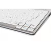 BakkerElkhuizen UltraBoard 950 BE Azerty, Mini, con cable, USB, interruptor de tijera, AZERTY, gris claro, blanco