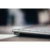 BakkerElkhuizen UltraBoard 950 BE Azerty, Mini, con cable, USB, interruptor de tijera, AZERTY, gris claro, blanco