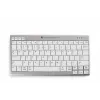 BakkerElkhuizen UltraBoard 950 Wireless US Qwerty, Mini, inalámbrico, Bluetooth, interruptor de tijera, QWERTY, gris claro, blanco