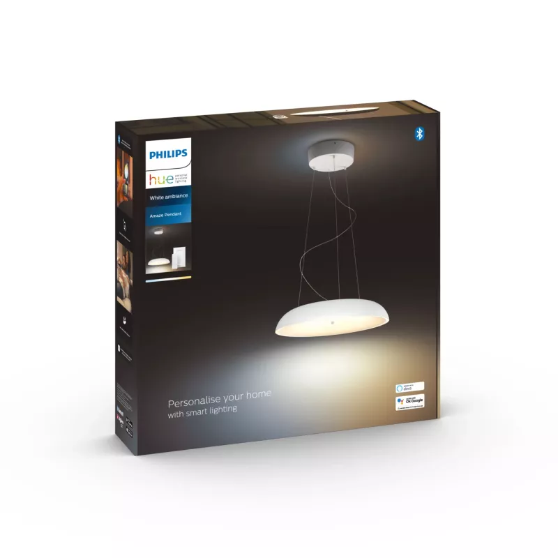 Lámpara colgante inteligente Philips Hue White Ambience Amaze – Bluetooth, 24 V, 434 × 77 mm, blanco